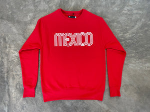 SUDADERA CREWNECK UNISEX MÉXICO 68 ROJO