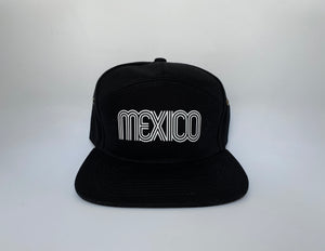 GORRA UNISEX MÉXICO 68 NEGRO BLANCO VISERA PLANA