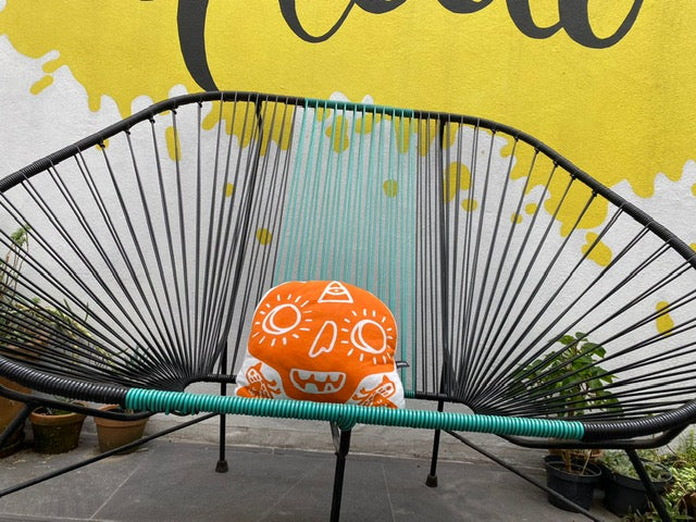 Cojín de calavera para decoración
