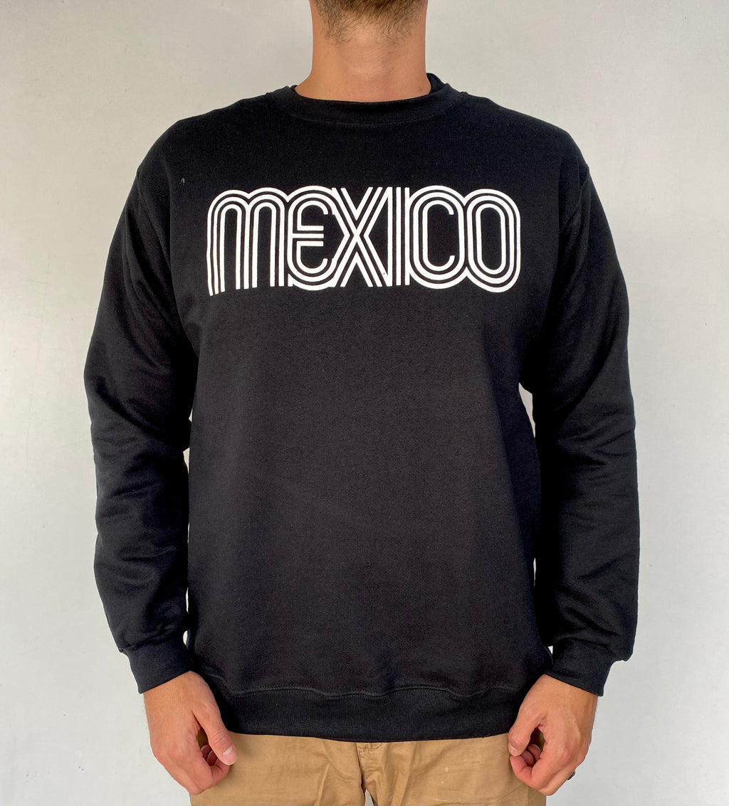 SUDADERA CREWNECK UNISEX MÉXICO 68 NEGRO