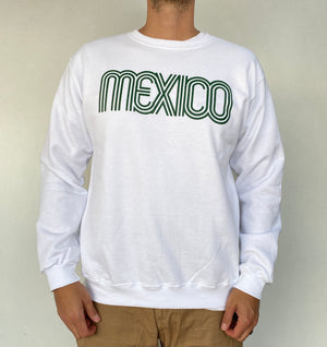 SUDADERA CREWNECK UNISEX MÉXICO 68 BLANCO