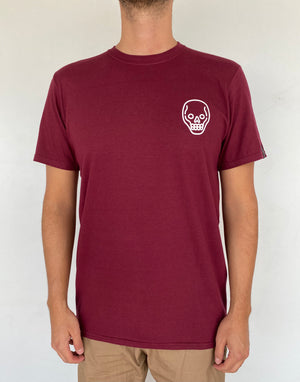 CAMISETA CALAVERA PECHO MARRÓN